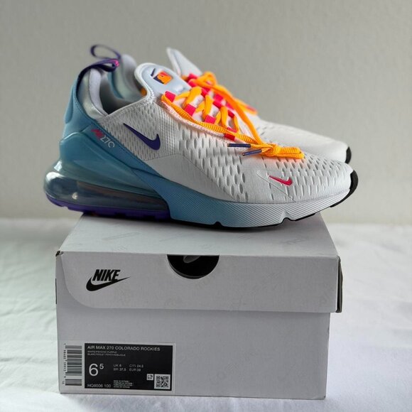Men\'s Colorado Rockies Nike 2025 City Connect Air Max 270 Sneakers, Size 6.5 main image 2